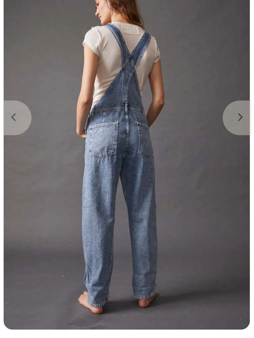 Free People Ziggy Overalls Powder Blue